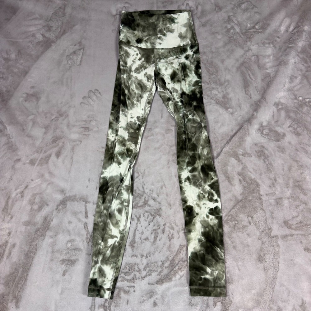 Lululemon Align High Rise Pant 28 Diamond Dye Light Sage Medium Olive Size 2